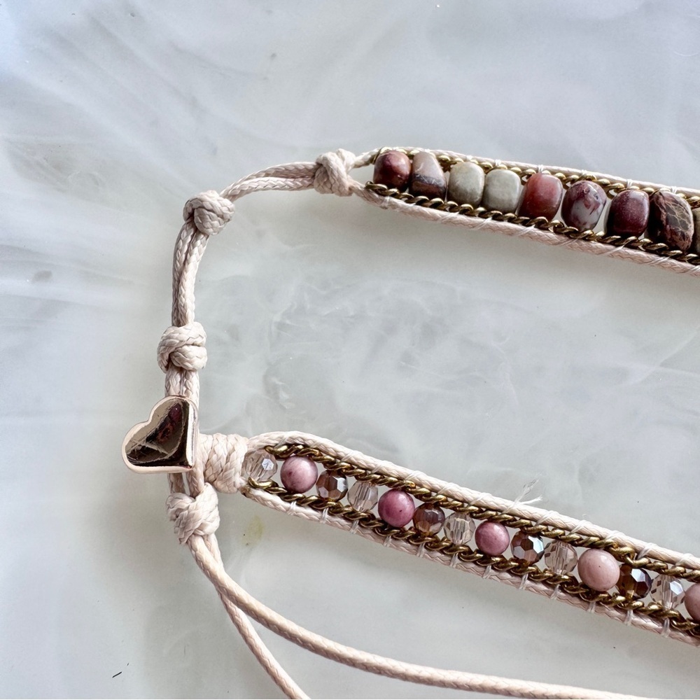 Boho Chic Natural Stone Beaded Watch Band - Layer Wrap Bracelet Gemstones - Picture 4 of 6